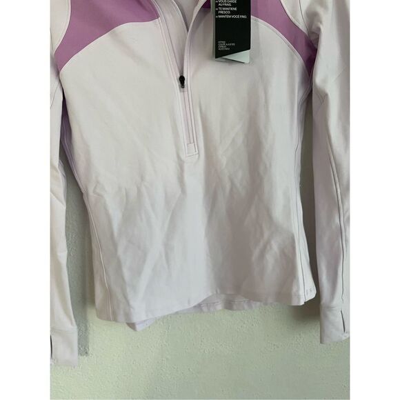 Under Armour Woman Purple Qualifier Hybrid 1/2 Zip Warm-Up Top, X-Small - Picture 3 of 7
